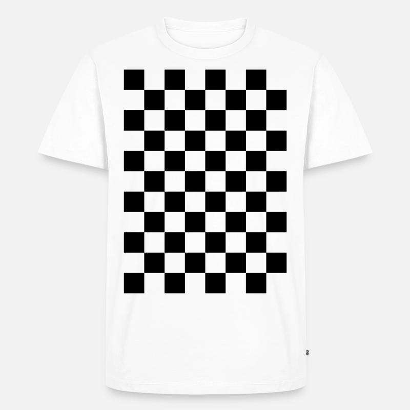 Chequer - Men's Premium Organic T-Shirt - white