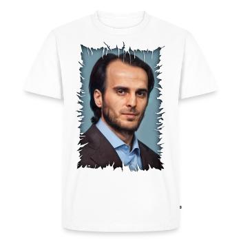 Yusup Temerkhanov - T-shirt Premium bio Homme - blanc - Devant - Nico (187cm)