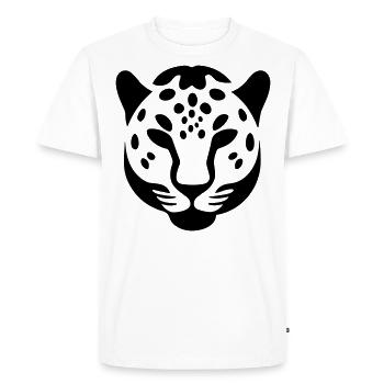 Léopard - T-shirt Premium bio Homme - blanc - Devant - Nico (187cm)