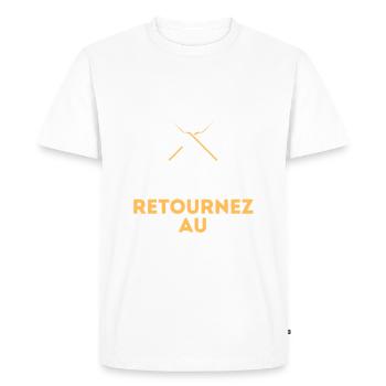 Humour bar barman - T-shirt Premium bio Homme - blanc - Devant - Nico (187cm)