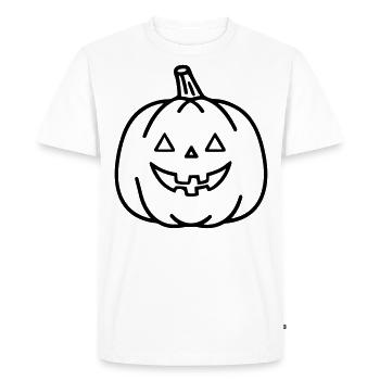 citrouille - T-shirt Premium bio Homme - blanc - Devant - Nico (187cm)