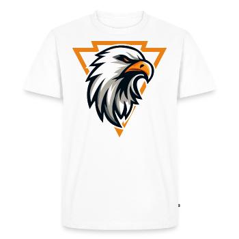 Tête d’aigle - T-shirt Premium bio Homme - blanc - Devant - Nico (187cm)