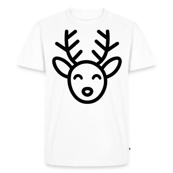 renne - T-shirt Premium bio Homme - blanc - Devant - Nico (187cm)