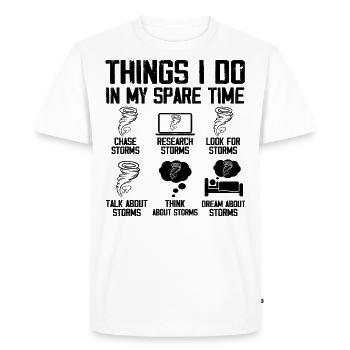 Storm Chaser Tornado Chasing Funny Twister Chasers - T-shirt Premium bio Homme - blanc - Devant - Nico (187cm)