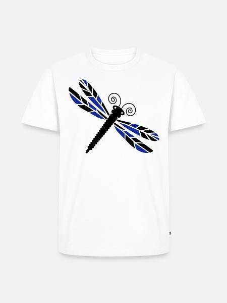 Libellen-Mosaik - Männer Premium Bio T-Shirt - 