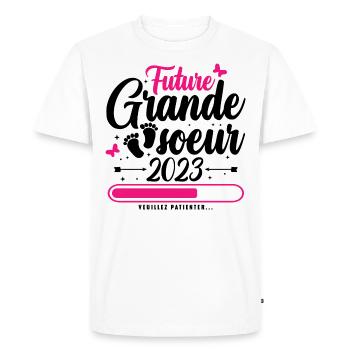 Future Grande Soeur 2023 - T-shirt Premium bio Homme - blanc - Devant - Nico (187cm)