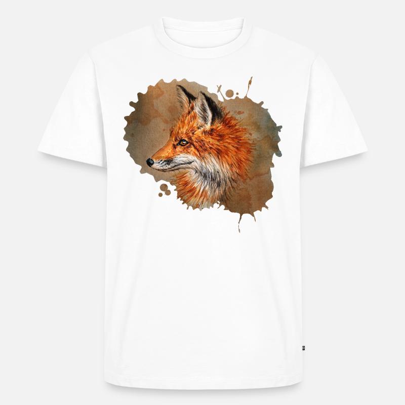 Fuchs | red fox - Männer Premium Bio T-Shirt - Weiß