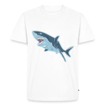 Requin requin - T-shirt Premium bio Homme - blanc - Devant - Nico (187cm)