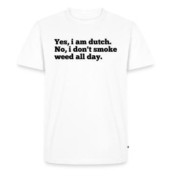 Néerlandais - T-shirt Premium bio Homme - blanc - Devant - Nico (187cm)