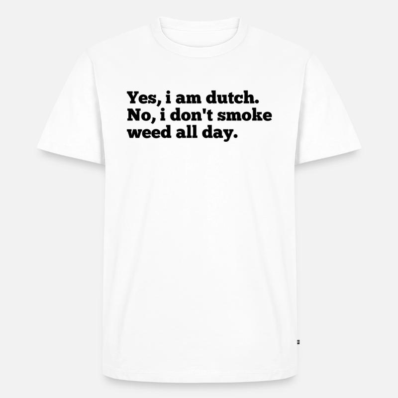 Holländisch - Männer Premium Bio T-Shirt - Weiß