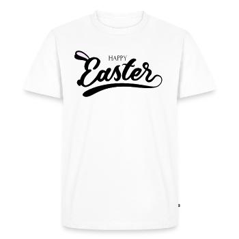 Joyeuses Pâques Pâques Lapin Oeuf de Pâques Pâques Pâques - T-shirt Premium bio Homme - blanc - Devant - Nico (187cm)