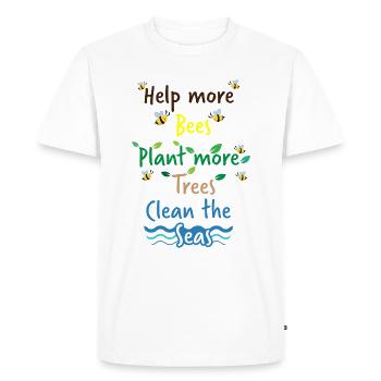 Durabilité - T-shirt Premium bio Homme - blanc - Devant - Nico (187cm)