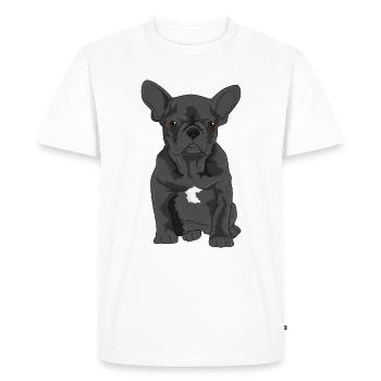 Bulldog - T-shirt Premium bio Homme - blanc - Devant - Nico (187cm)