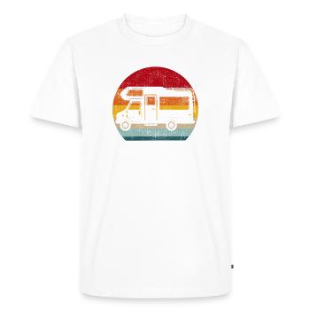 Wohnmobil Camping lustiger Spruch Womo Sapiens - Männer Premium Bio T-Shirt - Weiß - Vorne - Nico (187cm)