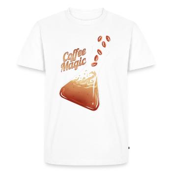 Erlenmeier piston café café magie - T-shirt Premium bio Homme - blanc - Devant - Nico (187cm)