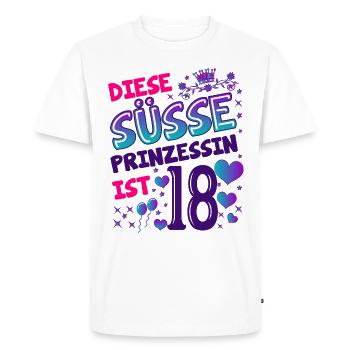 18. Geburtstag Damen Geschenk Königstochter - Männer Premium Bio T-Shirt - Weiß - Vorne - Nico (187cm)