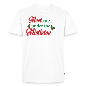 T-shirt de gui · Festive · Cadeau de Noël - T-shirt Premium bio Homme - blanc - Devant - Nico (187cm)