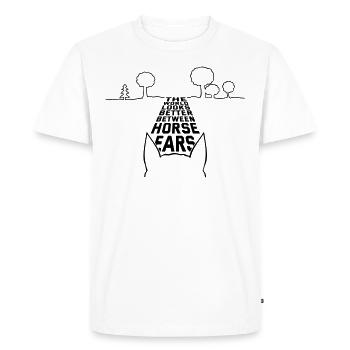 Le monde est meilleur entre les oreilles du cheval - cavalier - T-shirt Premium bio Homme - blanc - Devant - Nico (187cm)