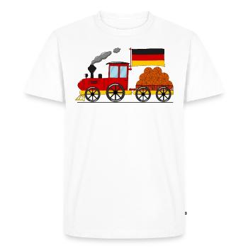 Allemagne Flag Basketball Railway - T-shirt Premium bio Homme - blanc - Devant - Nico (187cm)