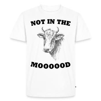 Pas dans le Mooood Ironic Farmer Cow - T-shirt Premium bio Homme - blanc - Devant - Nico (187cm)