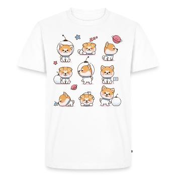 Shiba Inu - T-shirt Premium bio Homme - blanc - Devant - Nico (187cm)