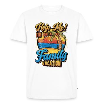Aidez-moi, vacances amusantes en famille 2022 - T-shirt Premium bio Homme - blanc - Devant - Nico (187cm)
