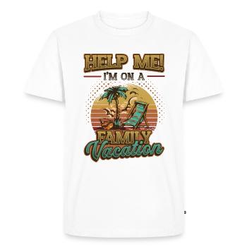 Aidez-moi, vacances amusantes en famille 2022 - T-shirt Premium bio Homme - blanc - Devant - Nico (187cm)