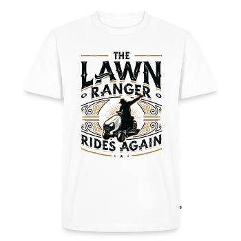 The Lawn Ranger Rides Again Lawn Care Lawn Mower - Men's Premium Organic T-Shirt - white - Front - Nico (187cm)