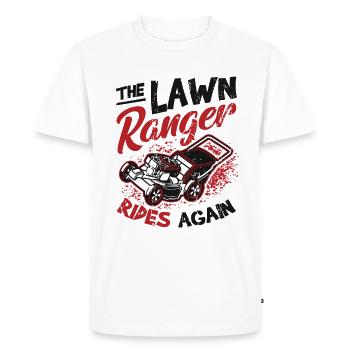 The Lawn Ranger Rides Again Lawn Care Lawn Mower - Men's Premium Organic T-Shirt - white - Front - Nico (187cm)
