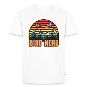 Bird Watching Nerd - Men's Premium Organic T-Shirt - white - Front - Nico (187cm)