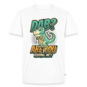 Trex, with too short an arm to dab. - Men's Premium Organic T-Shirt - white - Front - Nico (187cm)