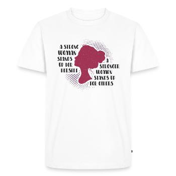 Strong women stand up for justice - Men's Premium Organic T-Shirt - white - Front - Nico (187cm)