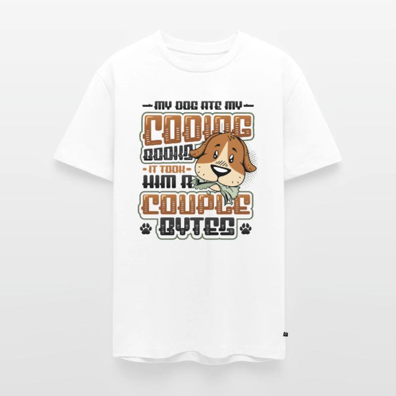 Dog Bytes Code Programmation de blagues informatiques T-shirt Premium bio Homme