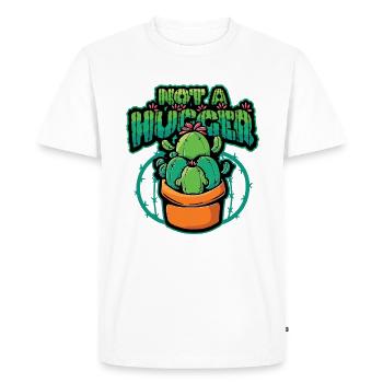 No hugging cactus - Men's Premium Organic T-Shirt - white - Front - Nico (187cm)
