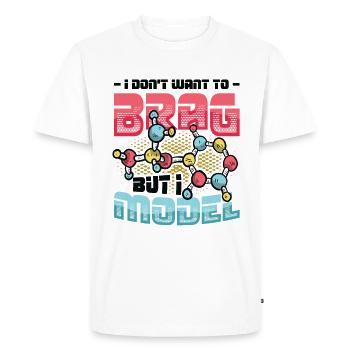 Physical Modeling Funny Physics Lovers - Men's Premium Organic T-Shirt - white - Front - Nico (187cm)