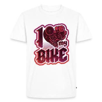 J’adore mes amateurs de vélo à vélo - T-shirt Premium bio Homme - blanc - Devant - Nico (187cm)
