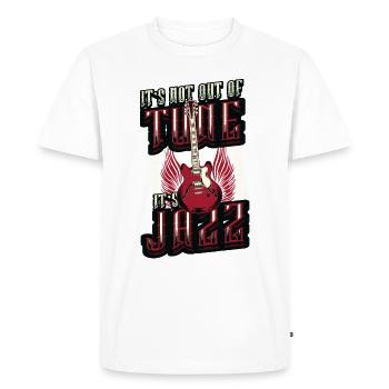 Ce n’est pas contrarié, c’est du jazz - groupe de jazz - T-shirt Premium bio Homme - blanc - Devant - Nico (187cm)