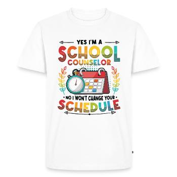 Oui, je suis conseiller scolaire. - T-shirt Premium bio Homme - blanc - Devant - Nico (187cm)