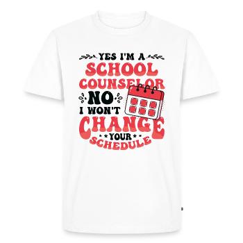 Oui, je suis conseiller scolaire. - T-shirt Premium bio Homme - blanc - Devant - Nico (187cm)
