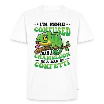 More confused than a chameleon. - Men's Premium Organic T-Shirt - white - Front - Nico (187cm)
