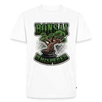 Chuchoteur de bonsaï, bonsaï. - T-shirt Premium bio Homme - blanc - Devant - Nico (187cm)