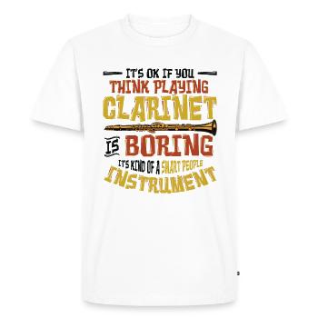 Clarinettiste - T-shirt Premium bio Homme - blanc - Devant - Nico (187cm)