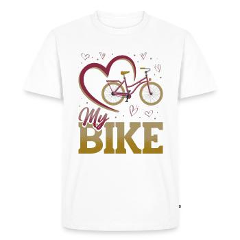 J’aime mon vélo, les amateurs de vélo - T-shirt Premium bio Homme - blanc - Devant - Nico (187cm)