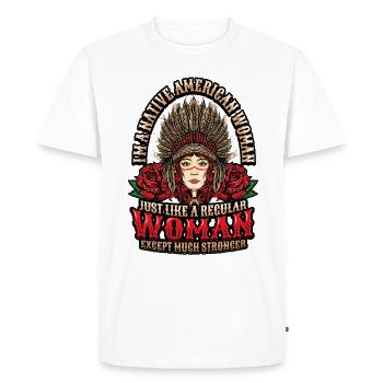 Amérindien. - T-shirt Premium bio Homme - blanc - Devant - Nico (187cm)