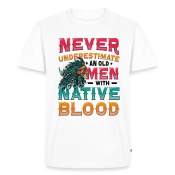 Des vieillards avec du sang indigène, des Indiens. - T-shirt Premium bio Homme - blanc - Devant - Nico (187cm)