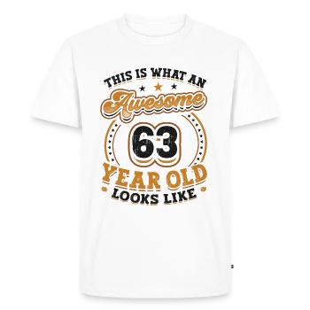 This is what a great 63-year-old looks like. - Men's Premium Organic T-Shirt - white - Front - Nico (187cm)