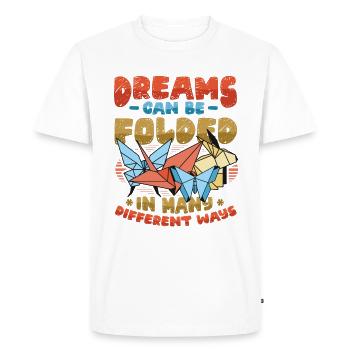 Les rêves peuvent se réaliser de différentes façons. - T-shirt Premium bio Homme - blanc - Devant - Nico (187cm)