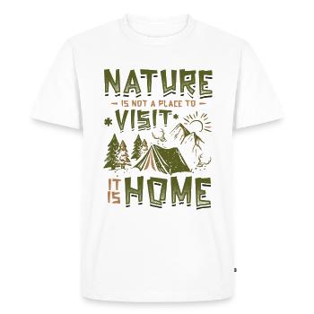 Nature is not a place to visit. - Men's Premium Organic T-Shirt - white - Front - Nico (187cm)