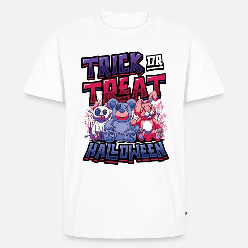 Süßes Oder Saures Halloween - Männer Premium Bio T-Shirt - Weiß