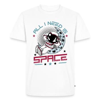 I just need space, astronaut. - Men's Premium Organic T-Shirt - white - Front - Nico (187cm)